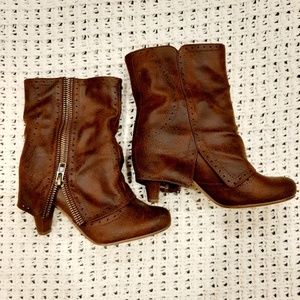 Leather booties